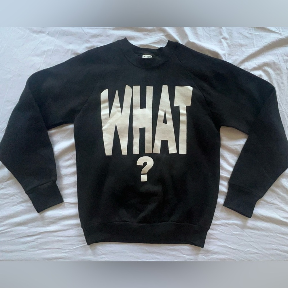 Stone Cold Steve Austin What? Black Medium Sweatshirt Vintage